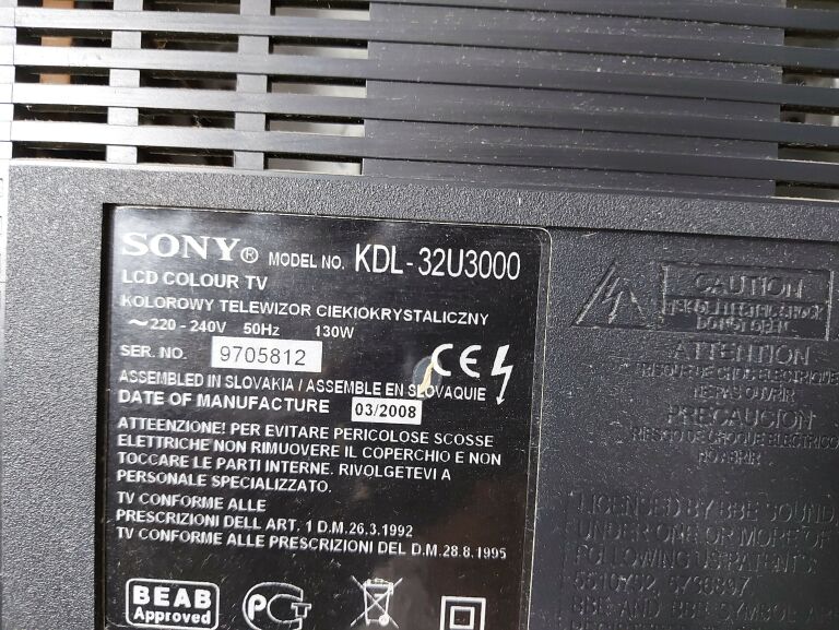 TV LCD SONY BRAVIA 32 CALE KDL-32U3000