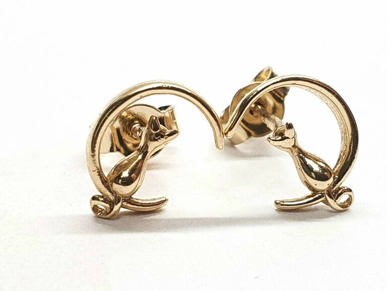 zlote-kolczyki-ksiezyce-z-kotem-115g-585-stan-powystawowy