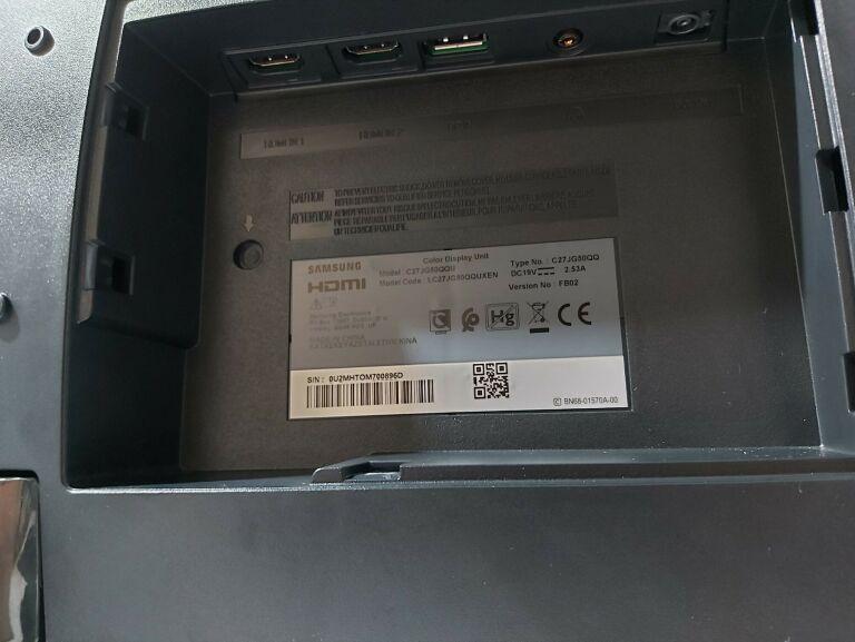 MONITOR SAMSUNG C27JG50QQUX/27''/WQHD/144HZ
