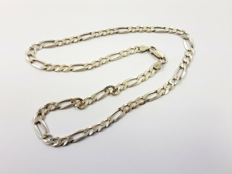 srebrny-lancuszek-meski-figaro-p925-1857-g-50cm-stan-uzywany