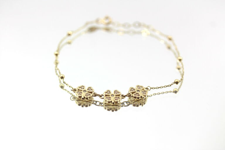 nowa-zlota-bransoletka-585-275g-19cm-koniczynki-dlugosc-calkowita-1900