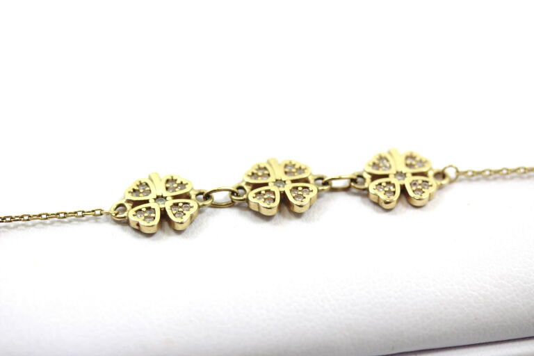 nowa-zlota-bransoletka-585-275g-19cm-koniczynki-ean-gtin-5901050622189