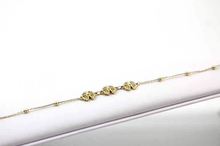 nowa-zlota-bransoletka-585-275g-19cm-koniczynki-stan-11323-2