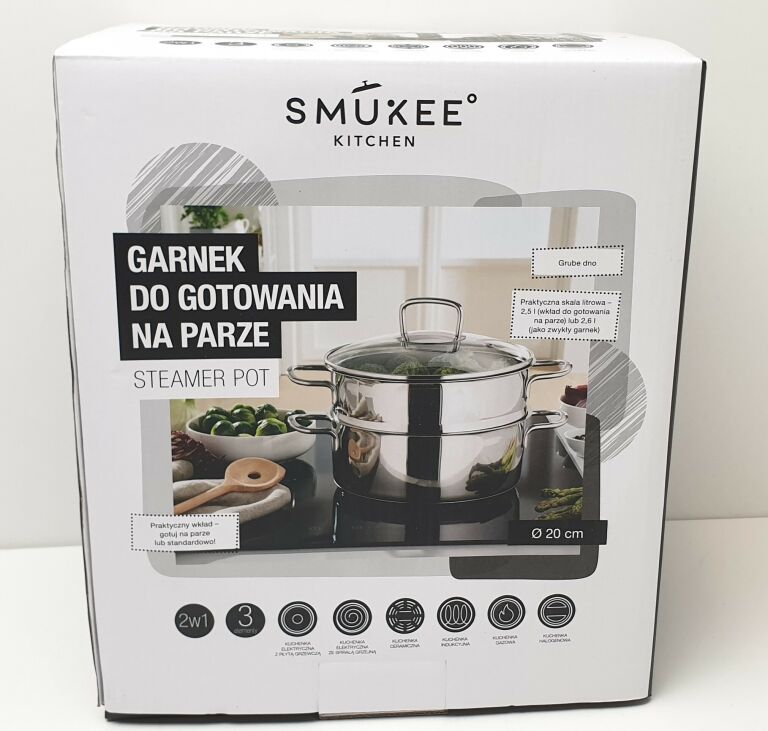 SMUKEE GARNEK DO GOTOWANIA NA PARZE 20 CM 3 EL.