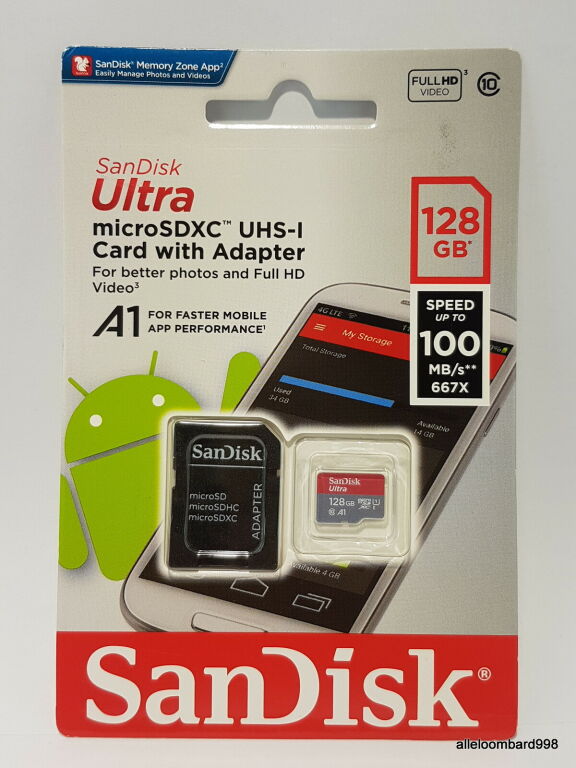 KARTA PAMIĘCI SANDISK 128 GB MICROSDXC 100MB