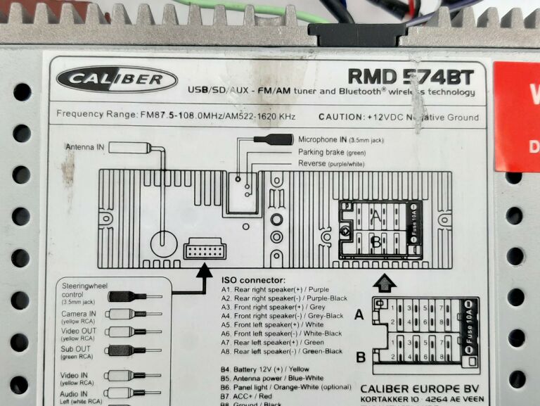 RADIO SAMOCHODOWE CALIBER RMD574BT
