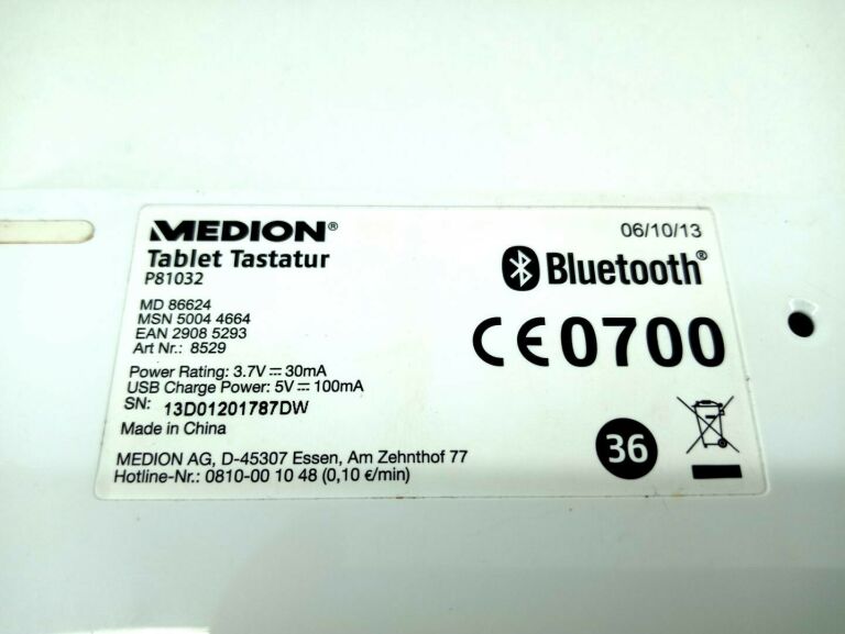 KLAWIATURA BLUETOOTH MEDION MD86624