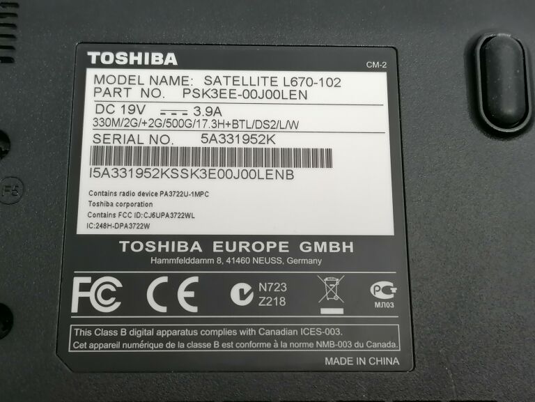 LAPTOP TOSHIBA C50-B-14D