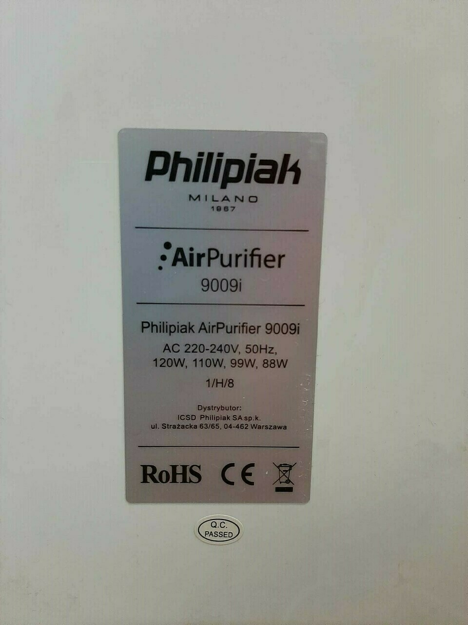 oczyszczacz-powietrza-philipiak-air-purifier-9009-funkcje-brak