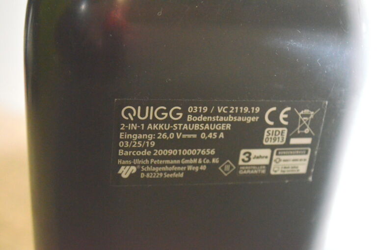 BEZPRZEWODOWY ODKURZACZ QUIGG STACJA