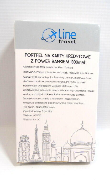 LINE TRAVEL PORTFEL NA KARTY Z POWERBANKIEM