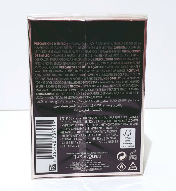 WODA PERFUMOWANA YSL BLACK OPIUM 50 ML