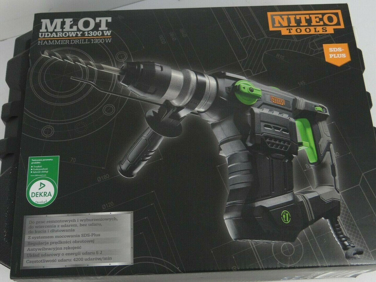 mlot-udarowy-niteo-tools-drh0450-20-komplet-kod-produktu-niteo-1300w