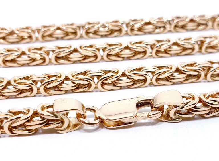 piekny-zloty-lancuszek-splot-krolewski-pr585-splot-krolewski-bizantyjski