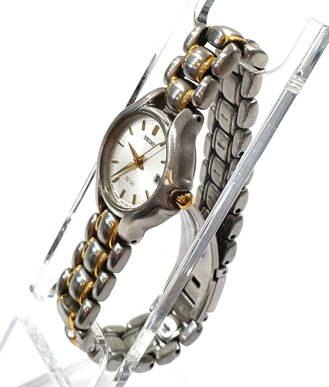ZEGAREK DAMSKI SEIKO SQ-50 7N82-0303 BRANSOLETA