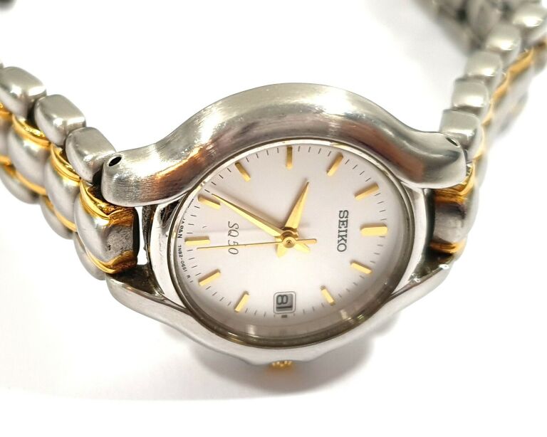 ZEGAREK DAMSKI SEIKO SQ-50 7N82-0303 BRANSOLETA