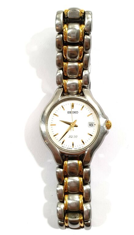 ZEGAREK DAMSKI SEIKO SQ-50 7N82-0303 BRANSOLETA