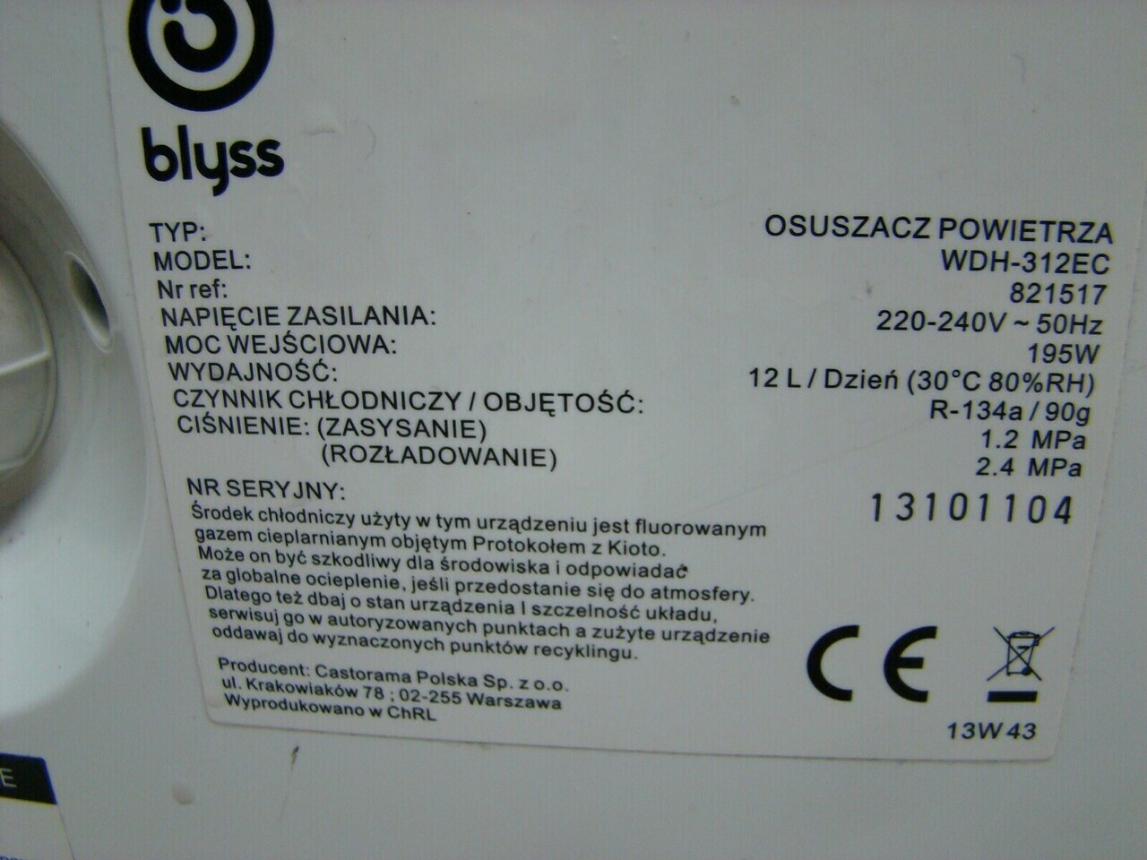 osuszacz-blyss-wdh-312ec-marka-blyss