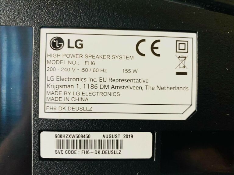GŁOŚNIK LG FH6 BT USB DJ SYSTEM POWER AUDIO