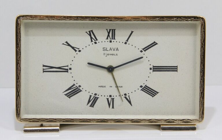 ZEGAR BUDZIK SLAVA 11 JEWELS USSR