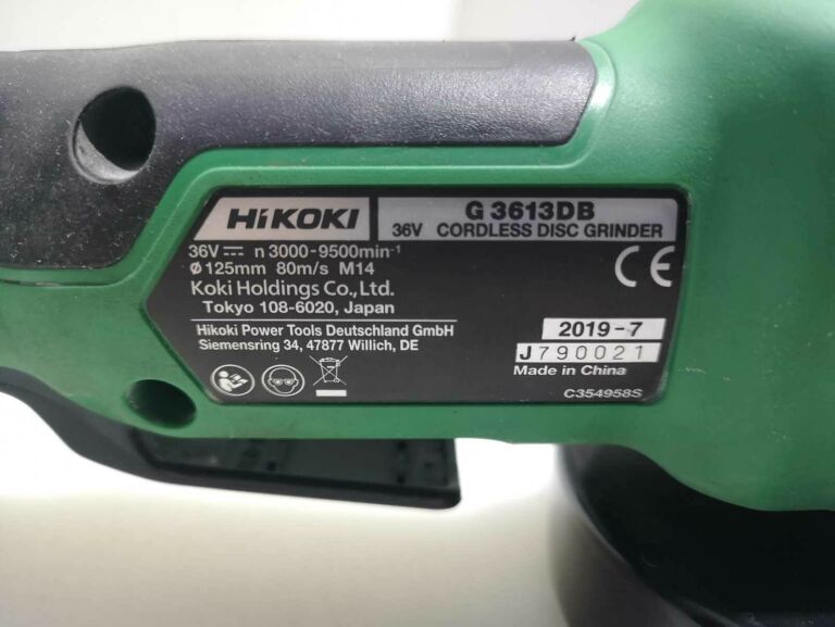 AKUMULATOROWA SZLIFIERKA KĄTOWA HIKOKI G3613DB