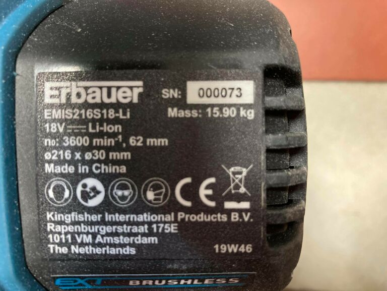 BEZPRZEWODOWA PILARKA ERBAUER EMIS216S18-LI