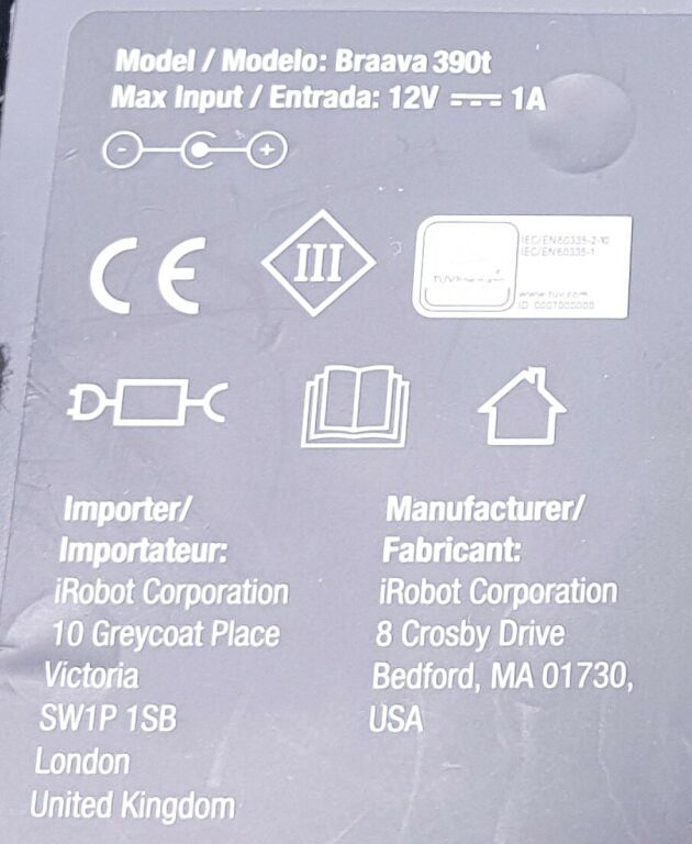 ROBOT MOPUJĄCY SPRZĄTAJĄCY IROBOT BRAAVA 390T