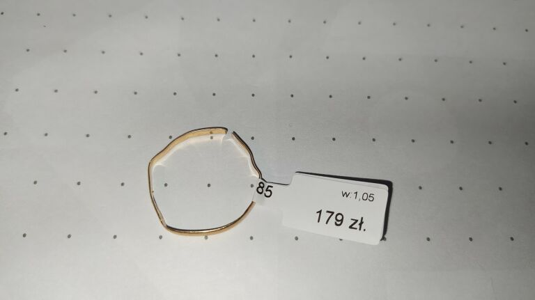 ZŁOTA PĘKNIETA OBRĄCZKA 1,05GR [585]