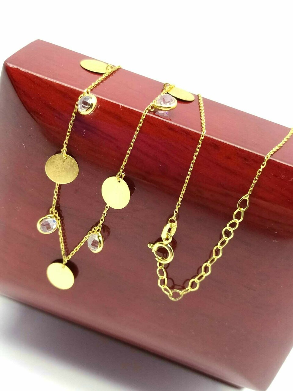 piekny-zloty-lancuszek-blaszki-i-diemenciki-298g-stan-uzywany