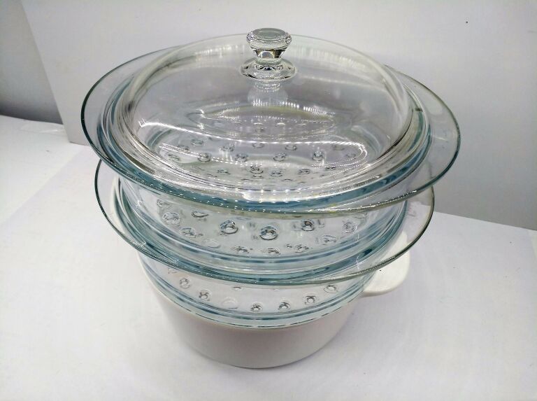 garnek-na-pare-do-gotowania-pyrex-arcoroc-parowar-stan-uzywany