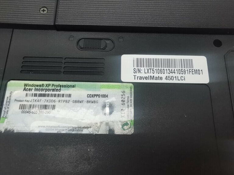 LAPTOP ACER TRAVELMATE 4501 LCI