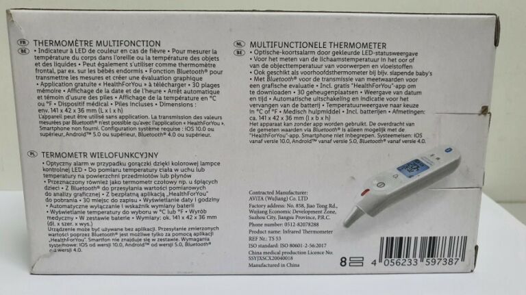 TERMOMETR BEZDOTYKOWY SILVERCREST HEALTHFORYOU