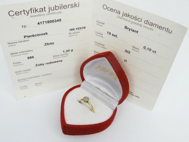 ZŁOTO 585 APART 0,10CT 160.153 ZARĘCZYNY