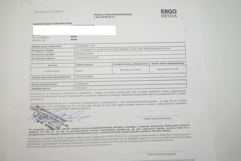 TELEWIZOR LG 43UK6950PLB + UBEZPIECZENIE