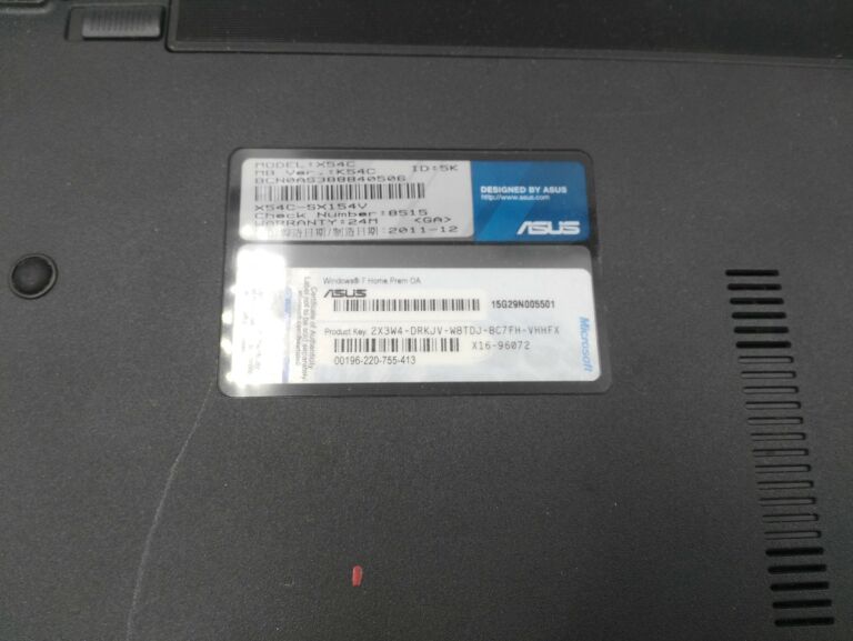 LAPTOP ASUS X54C,