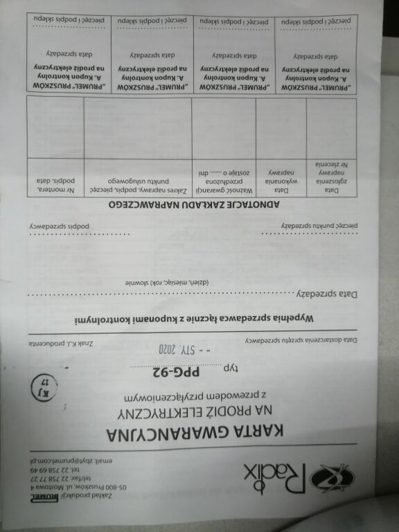 PRODIŻ ELEKTRYCZNY PRUMEL PPG-92 KOMPLET JAK NOWY