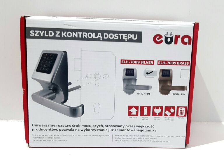 SZYLD Z KODEM EURA ELH-70B9 BRASS CZYTNIKIEM RFID
