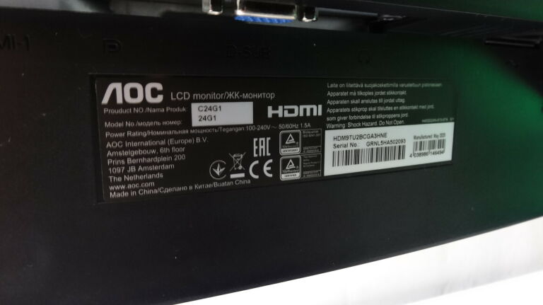 MONITOR GAMINGOWY AOC C24G124