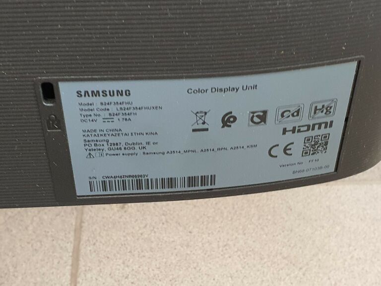 MONITOR LED SAMSUNG S24F350FHU