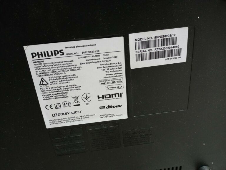TELEWIZOR PHILIPS 50PUS6203/12 50 CALI KOMPLET