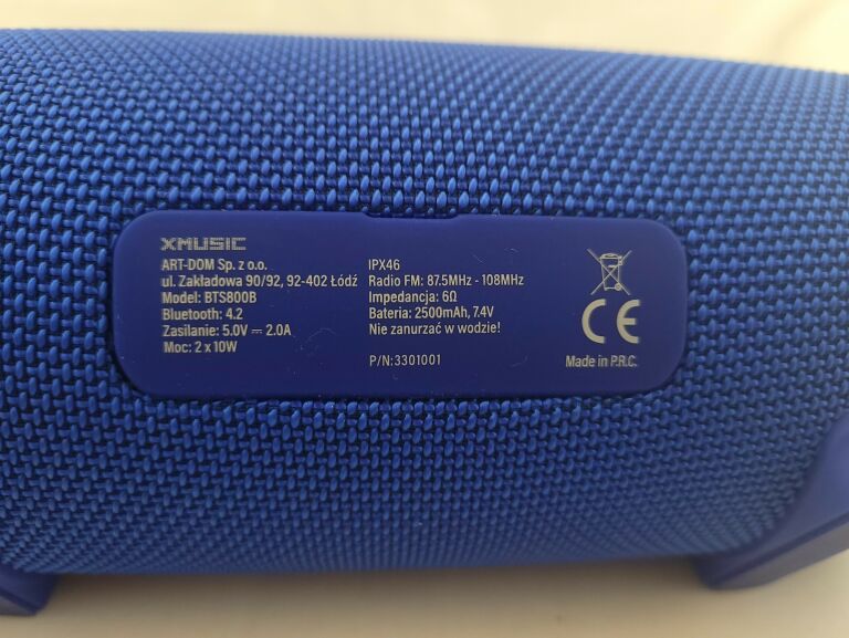 GŁOŚNIK BT XMUSIC BTS800B KOMPLET