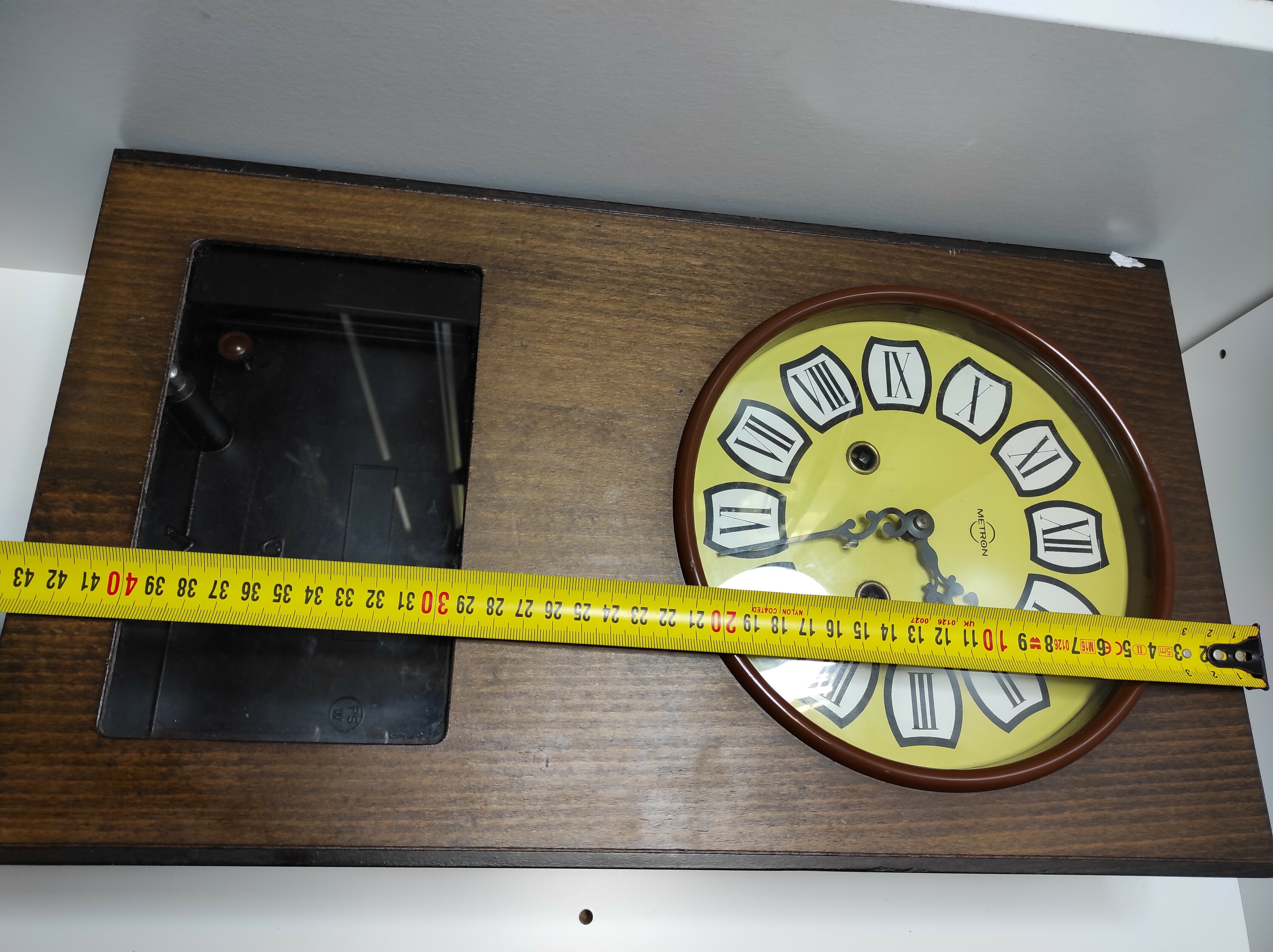 zegar-metron-nakrecany-drewniany-okazja-stan-nie-wymaga-renowacji