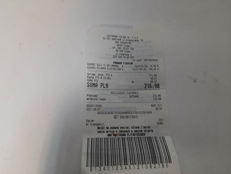PIŁA ŁAŃCUCHOWA ELEKTRYCZNA