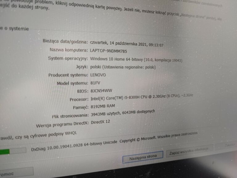 LAPTOP LENOVO LEGION Y530-15ICH + ZASILACZ
