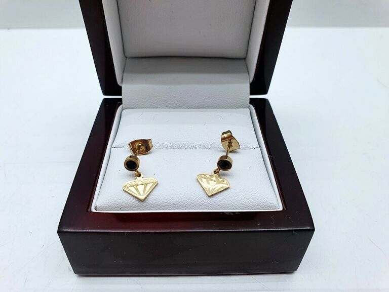 kolczyki-stal-chirurgiczna-zloty-kolor-diamenciki-strzegomska-200-wroclaw