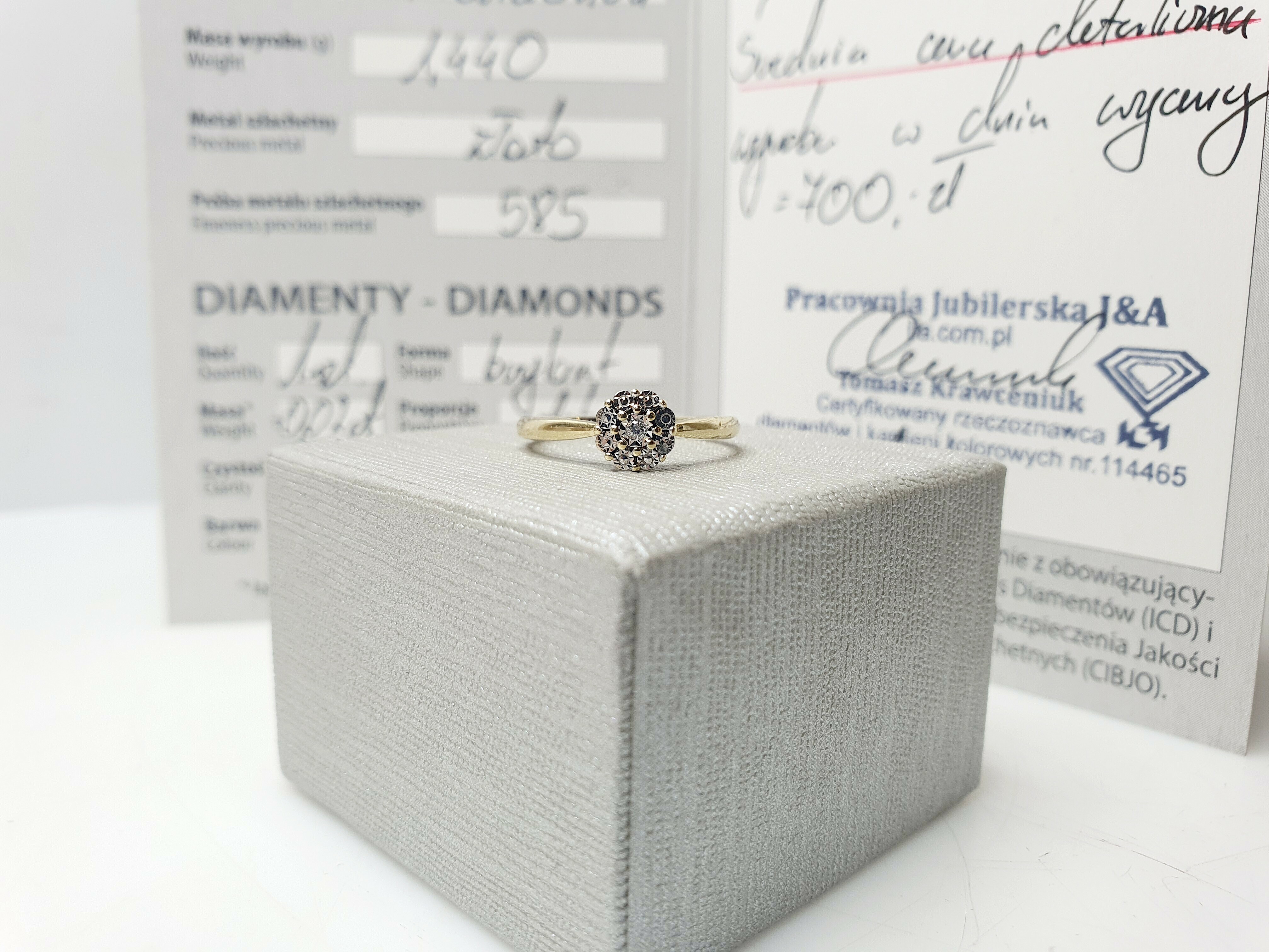 wyjatkowy-zloty-pierscionek-144g-pr585-brylant-14ct-andrzeja-10-katowice
