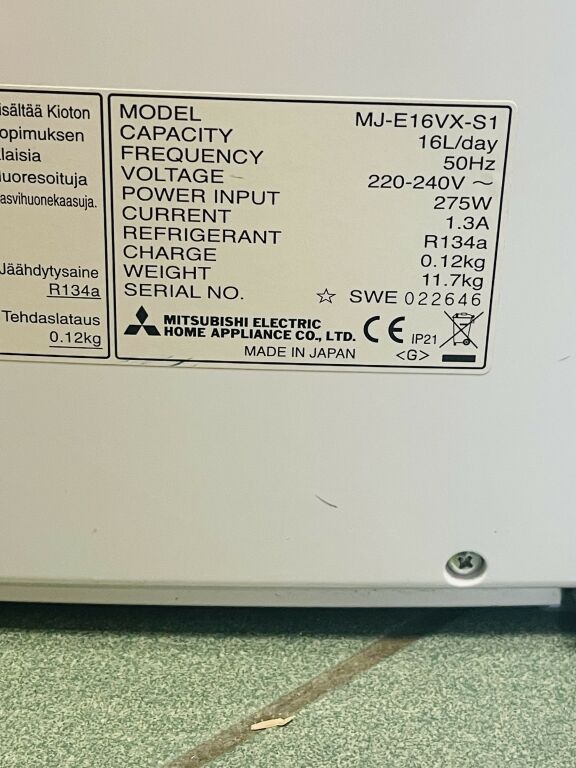 osuszacz-powietrza-mitsubishi-mj-e16vx-s1-stan-uzywany
