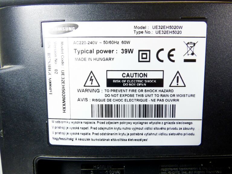 TELEWIZOR SAMSUNG UE32EH5020W FULL HD + PILOT
