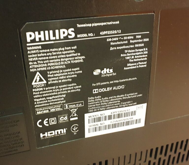 TELEWIZOR PHILIPS 43PFS5525/12 + PILOT
