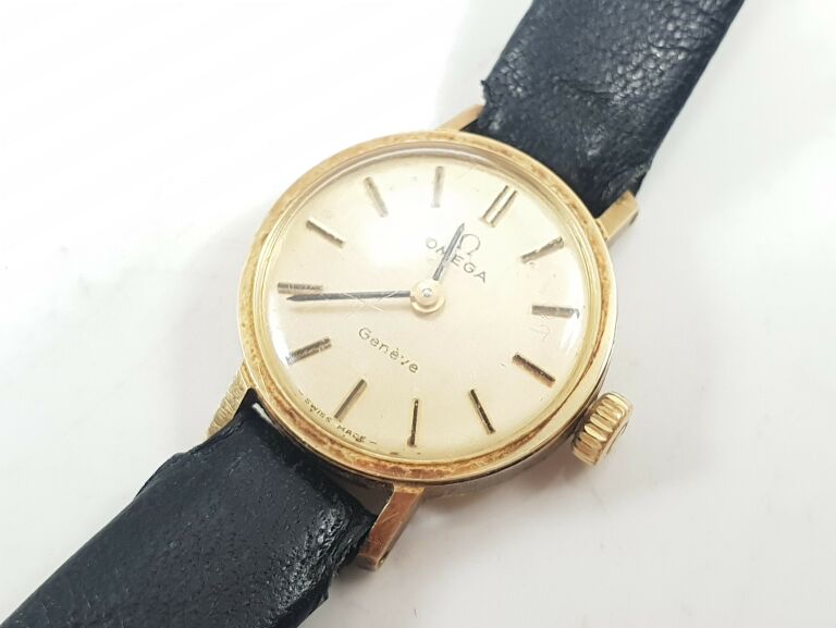 PIĘKNY ZŁOTY ZEGAREK OMEGA DAMSKI 14K 585 VINTAGE